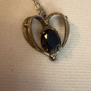 Elegant Silver Heart hemitite Pendant